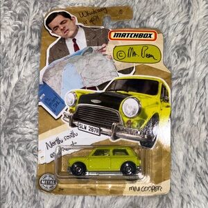 Matchbox Green Die-Cast Mini Cooper Mr. Bean - Bent Card